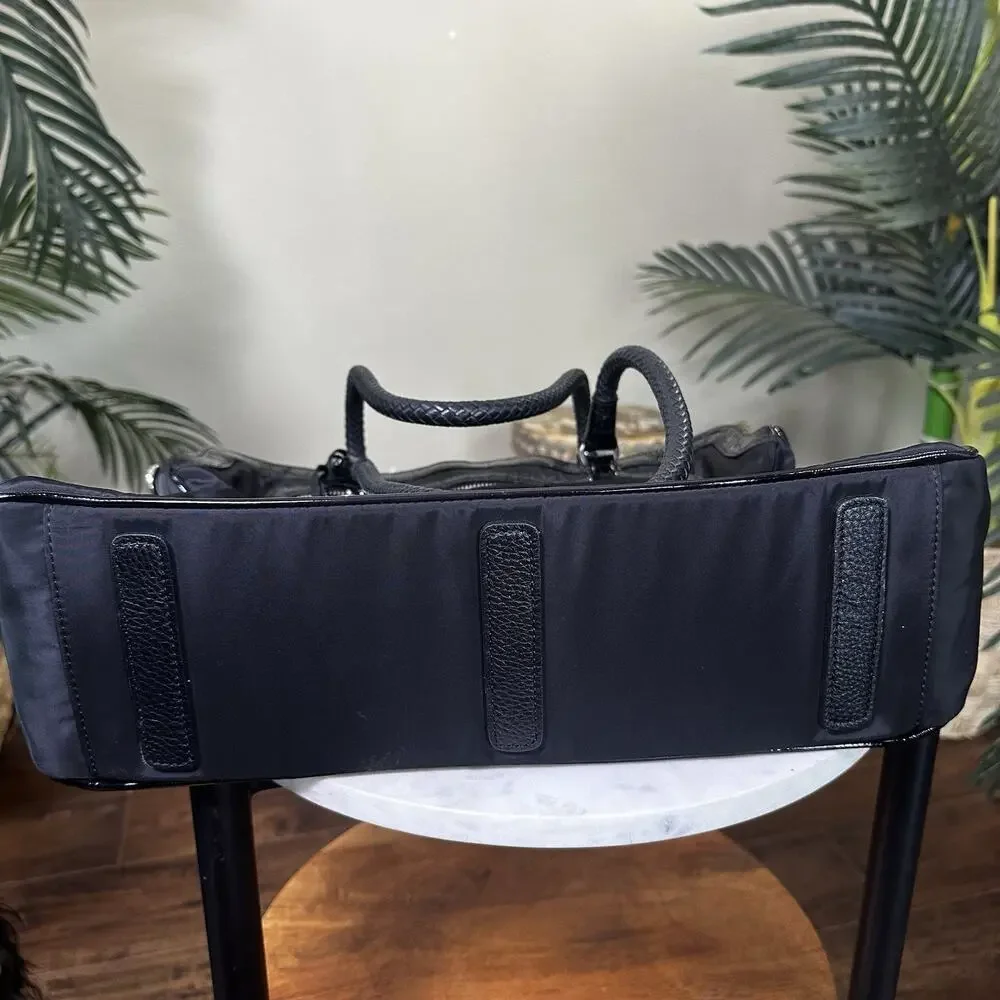 Brighton Smart Tech Maxwell Bag Laptop Organizer Croc Embosssed Leather Nylon